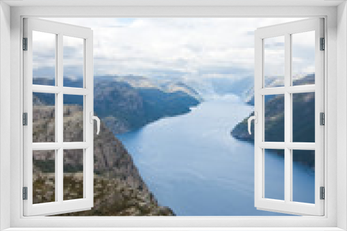 Fototapeta Naklejka Na Ścianę Okno 3D - preikestolen fjordlandscape