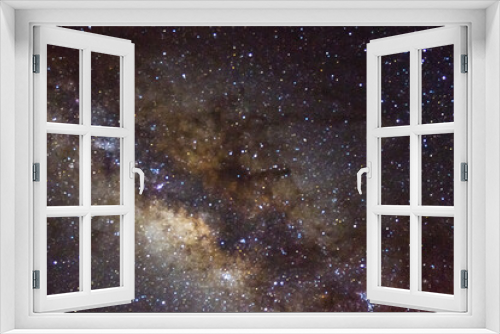 Fototapeta Naklejka Na Ścianę Okno 3D - Stars and galaxy outer space sky night universe black starry background of shiny starfield
