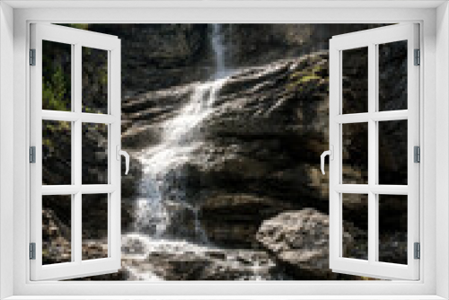 Fototapeta Naklejka Na Ścianę Okno 3D - Wasserfall bei Biberg, Kandersteg