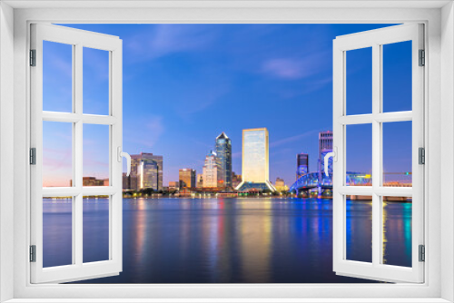 Fototapeta Naklejka Na Ścianę Okno 3D - Jacksonville, Florida, USA Skyline