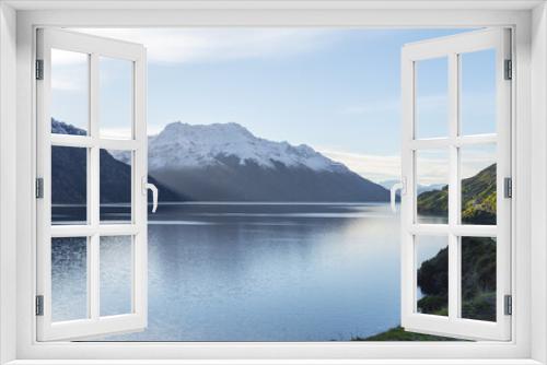 Fototapeta Naklejka Na Ścianę Okno 3D - Beautiful Landscape of Mountain Ranges and Lake Wakatipu Queenstown, New Zealand; South Island