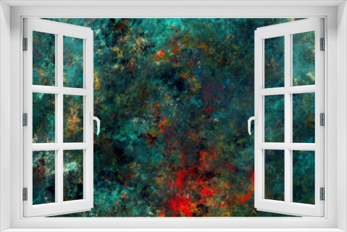 Fototapeta Naklejka Na Ścianę Okno 3D - blue abstract fractal background 3d rendering illustration