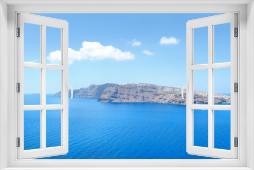 Fototapeta Naklejka Na Ścianę Okno 3D - Caldera at Oia Santorini Greece