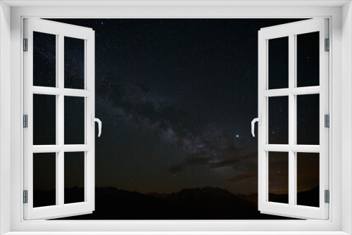 Fototapeta Naklejka Na Ścianę Okno 3D - Milky way and stars. Astrophotography shot was taken at Gito Plateau, Rize, highlands of Karadeniz / Black Sea region of Turkey  
