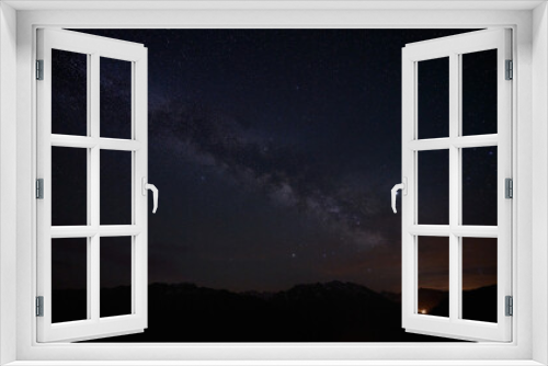 Fototapeta Naklejka Na Ścianę Okno 3D - Milky way and stars. Astrophotography shot was taken at Gito Plateau, Rize, highlands of Karadeniz / Black Sea region of Turkey 