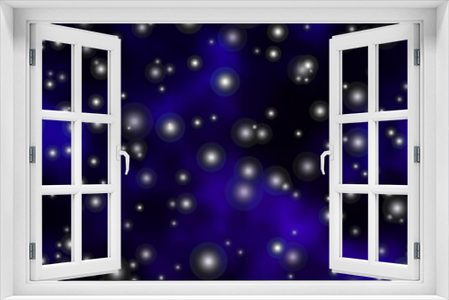 Dark Purple vector background with colorful stars. Shining colorful illustration with small and big stars. Pattern for new year ad, booklets.