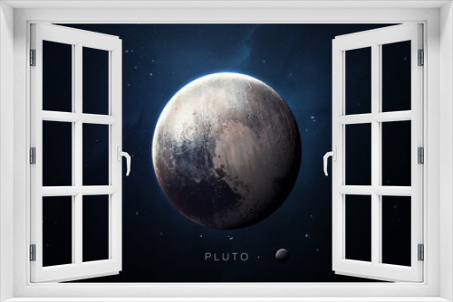 Fototapeta Naklejka Na Ścianę Okno 3D - Pluto - High resolution 3D images presents planets of the solar system. This image elements furnished by NASA.