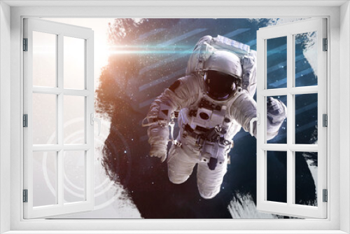 Fototapeta Naklejka Na Ścianę Okno 3D - Astronaut in outer space modern art. Elements of this image furnished by NASA.