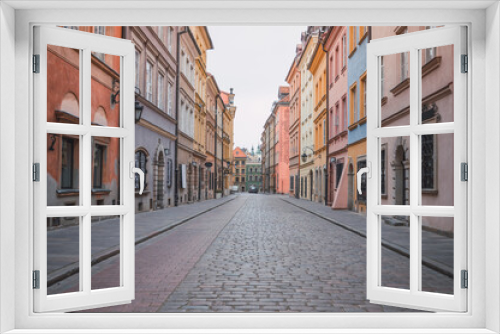 Fototapeta Naklejka Na Ścianę Okno 3D - Streets of the old town in Warsaw, Poland