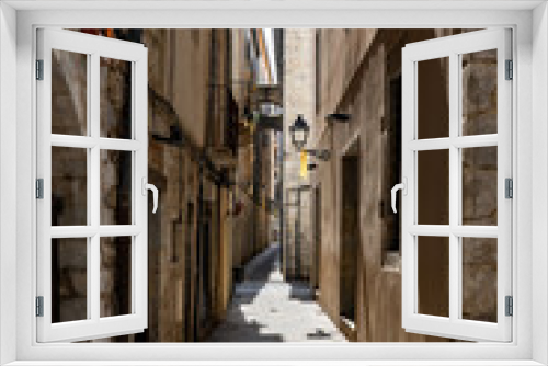 Fototapeta Naklejka Na Ścianę Okno 3D - Cityscape of Girona in Catalonia, Spain.