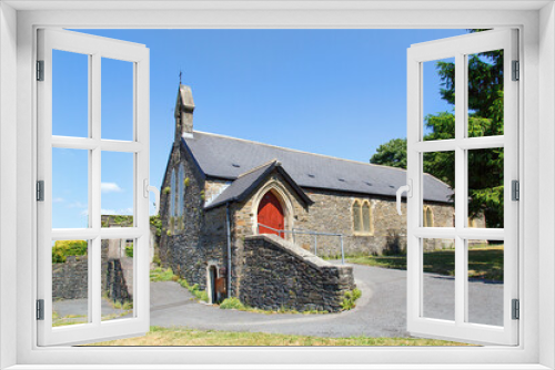 Fototapeta Naklejka Na Ścianę Okno 3D - St Paul's Church in Glais was built in 1881 to serve the small mining village of Glais. The church was extensively restored in 1995 after major structural problems were identified.