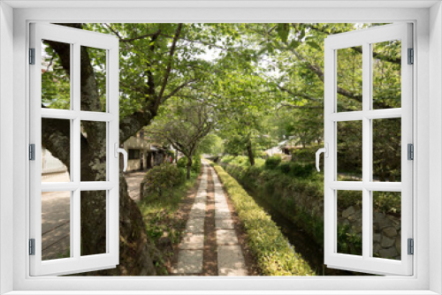 Fototapeta Naklejka Na Ścianę Okno 3D - Paseo de la Filosofía, en Kioto, Japón