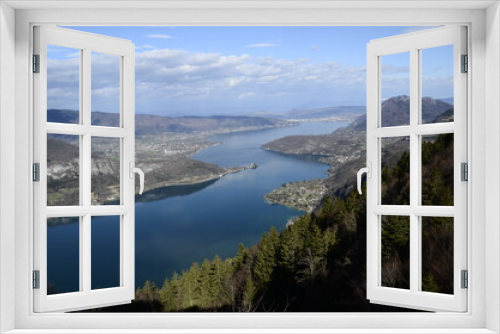 Fototapeta Naklejka Na Ścianę Okno 3D - Annecy lake and mountains