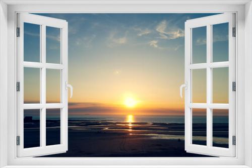Fototapeta Naklejka Na Ścianę Okno 3D - Coucher de soleil en mer du Nord