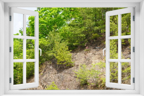 Fototapeta Naklejka Na Ścianę Okno 3D - 日本の田舎　夏休み　山　風景