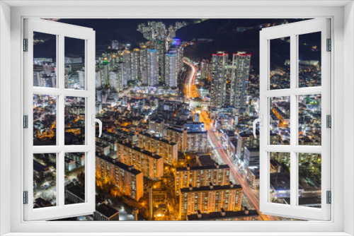 Fototapeta Naklejka Na Ścianę Okno 3D - the night view of Busan