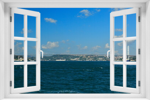 Fototapeta Naklejka Na Ścianę Okno 3D - General view of Bosphorus Bridge and Istanbul. Turkey