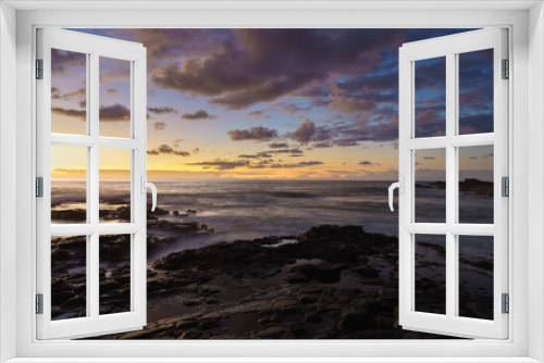 Fototapeta Naklejka Na Ścianę Okno 3D - coucher de soleil sur l'océan