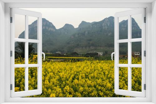 Fototapeta Naklejka Na Ścianę Okno 3D - spring landscape in sichuan,china