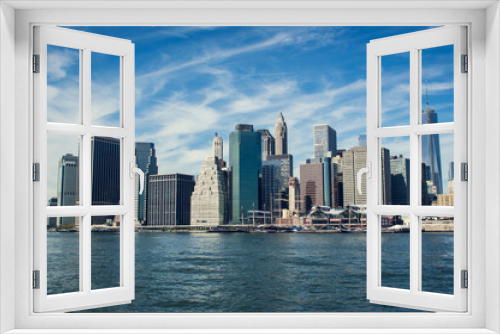Fototapeta Naklejka Na Ścianę Okno 3D - New York Skyline Across The Hudson River, New York
