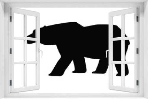 Fototapeta Naklejka Na Ścianę Okno 3D - 
Polar bear silhouette, vector illustration