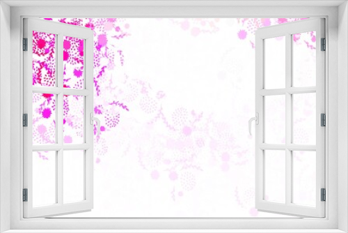 Fototapeta Naklejka Na Ścianę Okno 3D - Light Pink vector doodle background with flowers