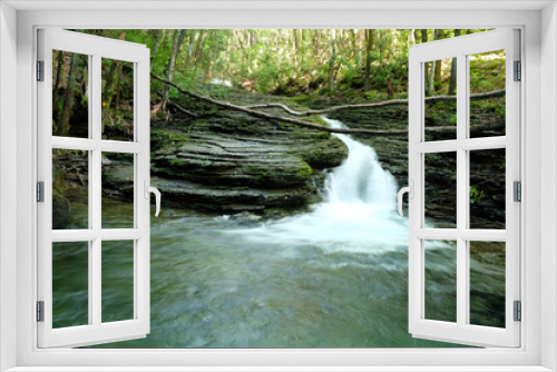 Fototapeta Naklejka Na Ścianę Okno 3D - Along a stream in the Appalachian Mountains.