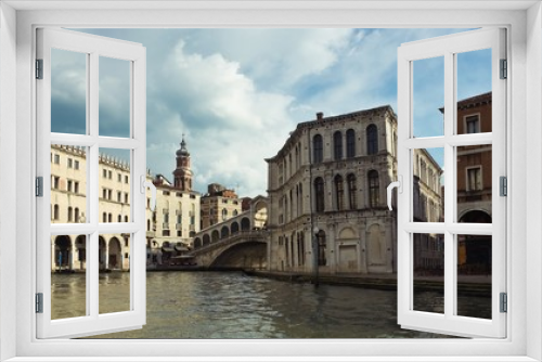 Fototapeta Naklejka Na Ścianę Okno 3D - Венеция. Вид у моста Риальто