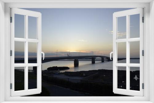 Fototapeta Naklejka Na Ścianę Okno 3D - 海と橋