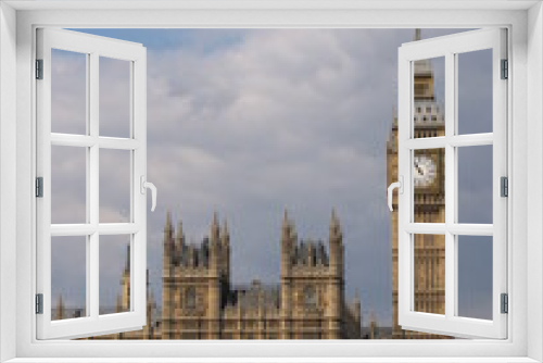 Fototapeta Naklejka Na Ścianę Okno 3D - London,UK,Westminster palace and Big Ben, the clock tower