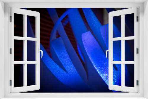 Fototapeta Naklejka Na Ścianę Okno 3D - Blue abstract stripes on dark background