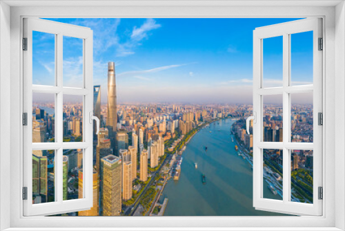 Fototapeta Naklejka Na Ścianę Okno 3D - The city scenery of Shanghai, China