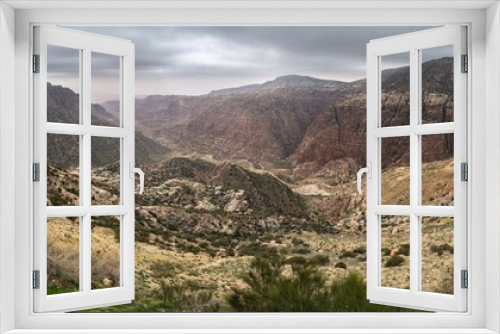 Fototapeta Naklejka Na Ścianę Okno 3D - Panorama of Dana Biosphere Reserve, Jordan