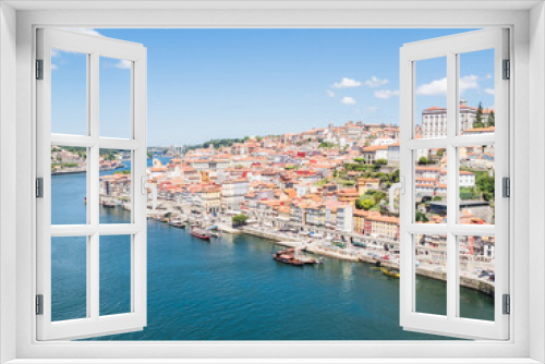 Fototapeta Naklejka Na Ścianę Okno 3D - Panoramic view of Old Porto city, Portugal