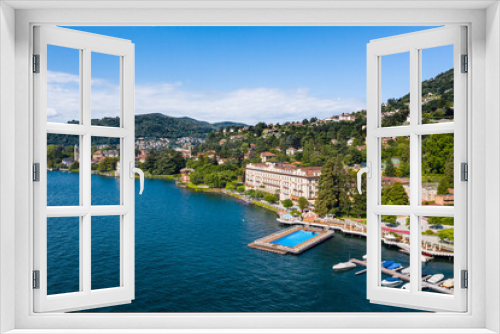 Fototapeta Naklejka Na Ścianę Okno 3D - Luxury hotel of Villa d'Este in Cernobbio.
Lake of Como in Italy