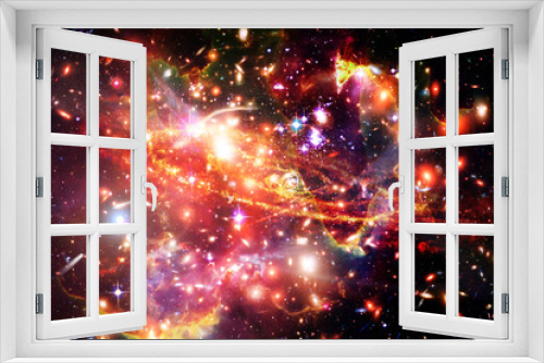 Fototapeta Naklejka Na Ścianę Okno 3D - Beautiful universe. Galaxies and stars. The elements of this image furnished by NASA.