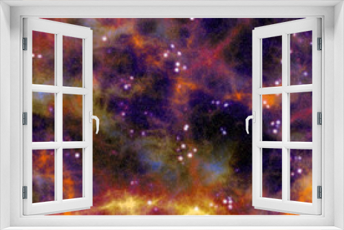 Fototapeta Naklejka Na Ścianę Okno 3D - Colorful Nebula A 3d digital illustration.