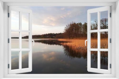 Fototapeta Naklejka Na Ścianę Okno 3D - jesienne jezioro
