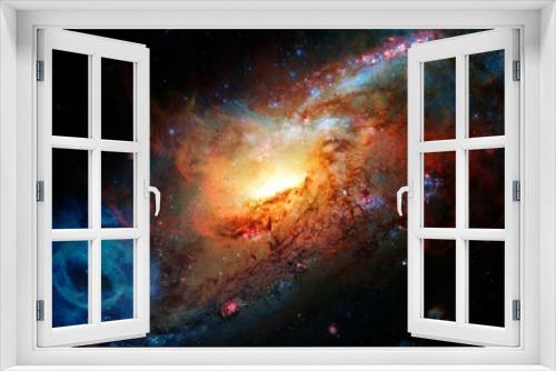 Fototapeta Naklejka Na Ścianę Okno 3D - Spiral galaxy in outer space. Elements of this image furnished by NASA