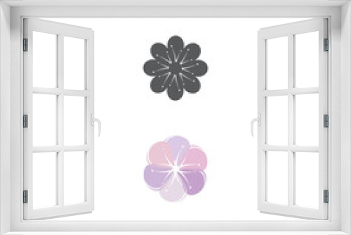 Fototapeta Naklejka Na Ścianę Okno 3D - Beauty icon flowers design illustration