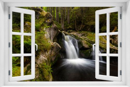 Fototapeta Naklejka Na Ścianę Okno 3D - Krai Woog Gumpen Waterfall in Black Forest, Germany