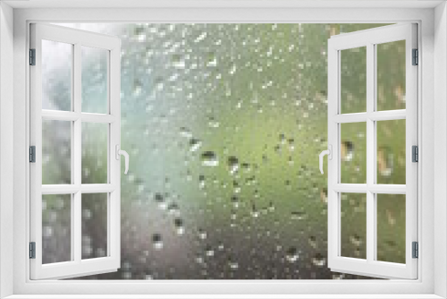 Fototapeta Naklejka Na Ścianę Okno 3D - rain drops on window