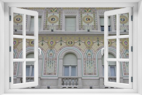 Fototapeta Naklejka Na Ścianę Okno 3D - Trieste, Italy, Palazzo del Governo, Detail