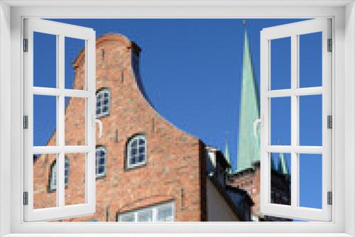 Fototapeta Naklejka Na Ścianę Okno 3D - St. Petrikirche in Lübeck