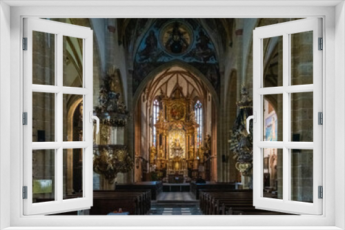 Gothic architecture in Austria. Church and sanctuary of Maria Saal.