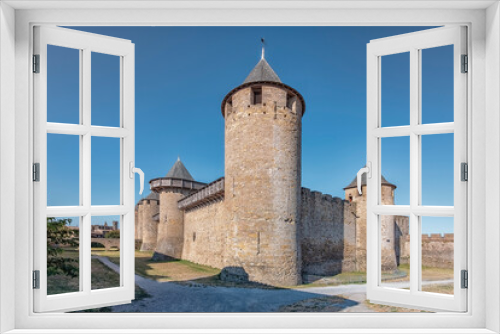 View of the medieval old town of Carcassonne in France