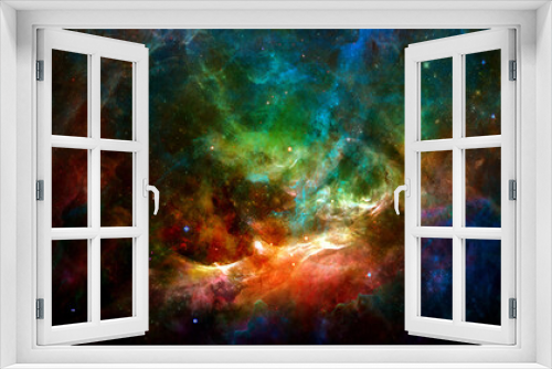 Fototapeta Naklejka Na Ścianę Okno 3D - Colorful galaxy background. Elements of this image furnished by NASA