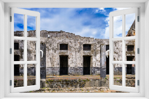 Fototapeta Naklejka Na Ścianę Okno 3D - Yard of the Prison in Saint Laurent du Maroni, French Guiana, South America