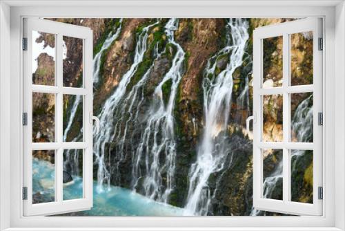 Fototapeta Naklejka Na Ścianę Okno 3D - 白ひげの滝