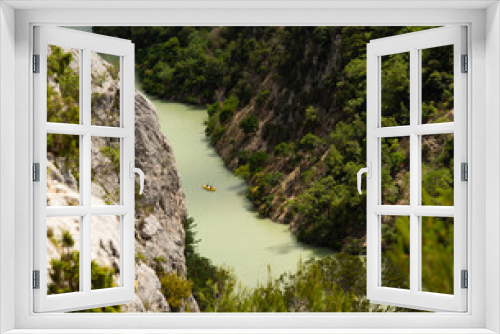 Fototapeta Naklejka Na Ścianę Okno 3D - View Down Into Gorges du Verdon/Verdon Gorges showing the River Verdon
